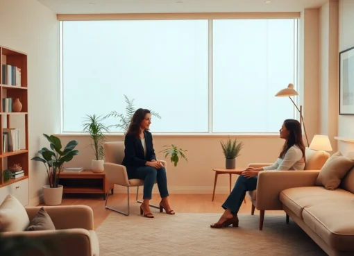 Psycholog Lublin counseling session in a welcoming, cozy office fostering trust and emotional support for clients.