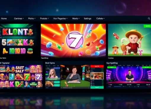 Engaging ck444 online casino interface showcasing slot machines, live dealer tables, and sports betting in a bright, user-friendly environment.