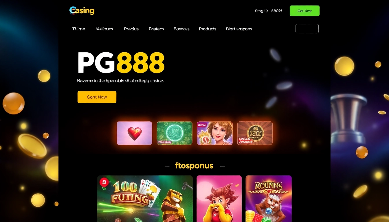 Discover https://pg88.gg/ online casino platform showcasing vibrant gaming interface, sleek design, and engaging visuals for an immersive experience.