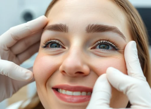 Oberlidstraffung Zürich: Patient with revitalized eyelids after cosmetic procedure, symbolizing natural beauty and confidence.