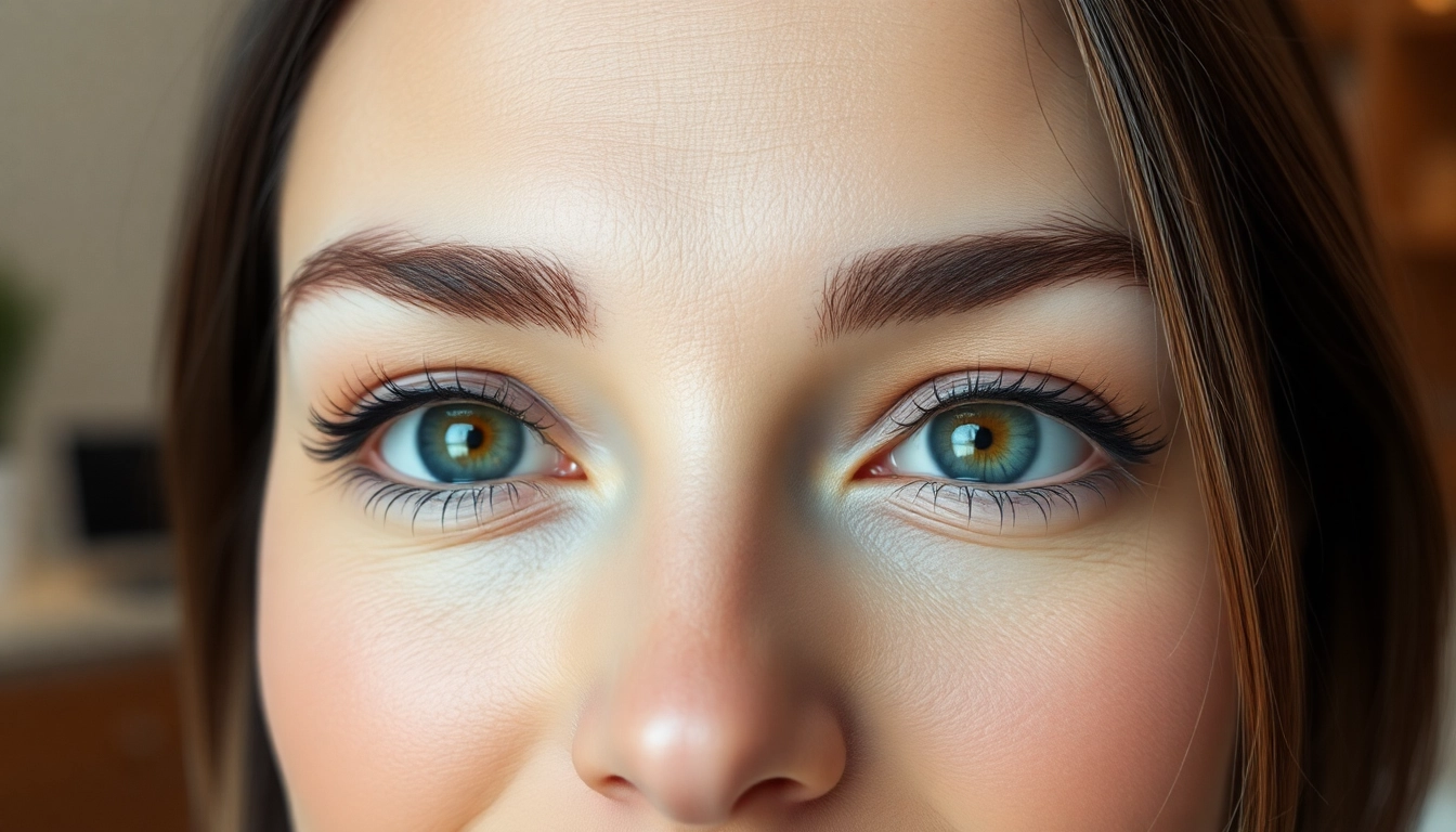Professional consultation for Oberlidstraffung Zürich showing a patient with visibly improved eyelids and a gentle clinician explaining options.