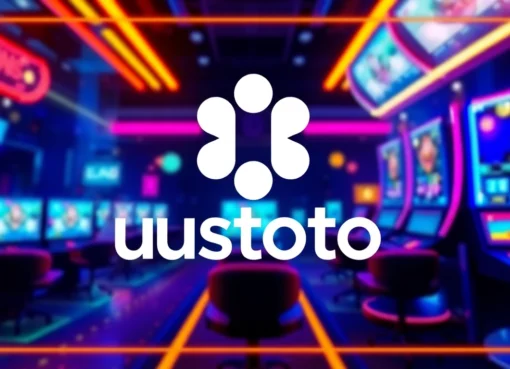 The uustoto logo displayed on a vibrant gaming platform interface, highlighting trust and entertainment for online betting enthusiasts.