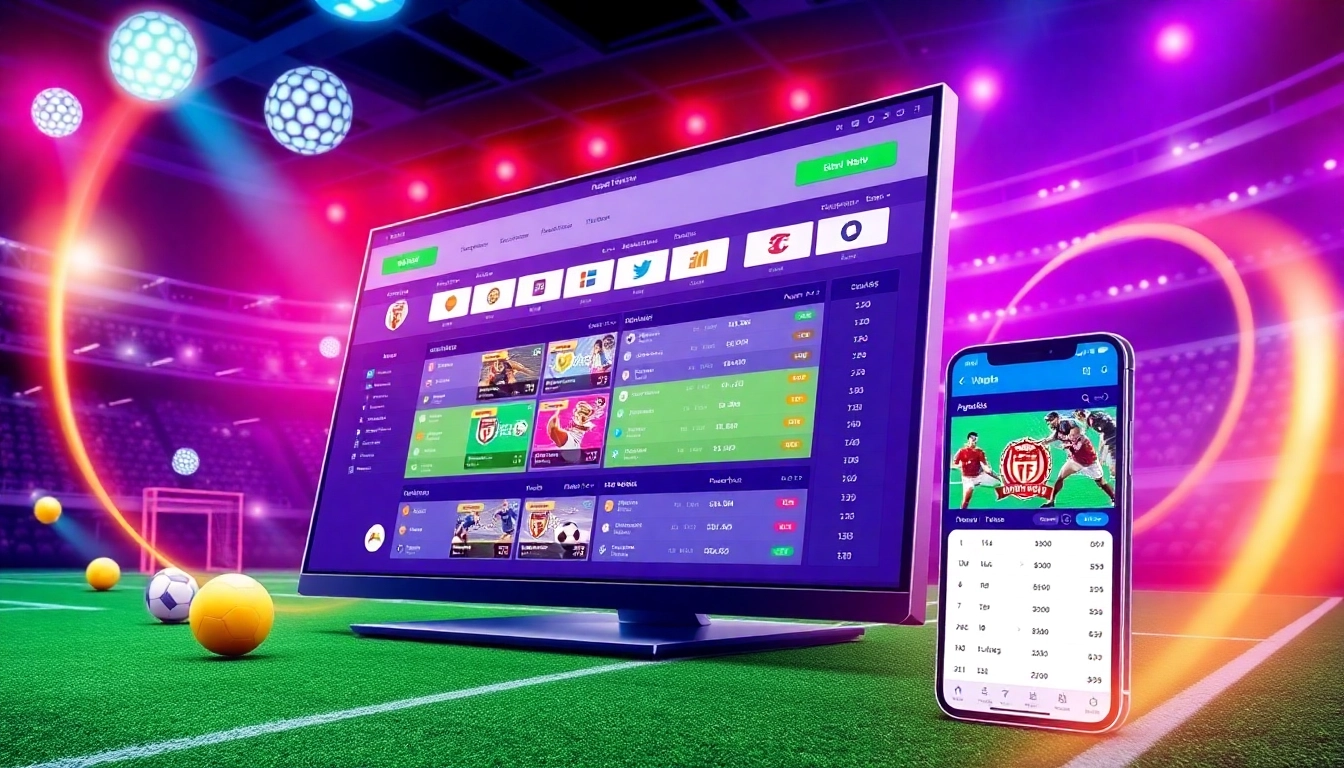 Fairplay24 online betting platform logo with vibrant sports imagery and user dashboard view for