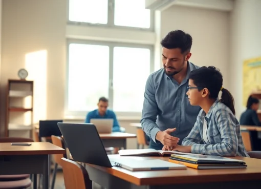 Personalized tutoring in Dbaye featuring a dedicated teacher guiding a student through mathematics in a comfortable study environment.