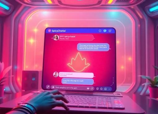 Dynamic spicychatai interface with realistic avatars and vivid visual elements for engaging conversations, highlighting user interaction and personalization.