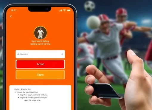 Fairplay login page with vibrant orange and black colors, featuring sports betting options and a user signing in on a mobile device for seamless access.