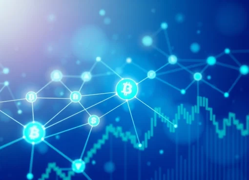 Comprehensive cryptocurrency news coverage featuring blockchain graphics and market analytics for crypto enthusiasts.