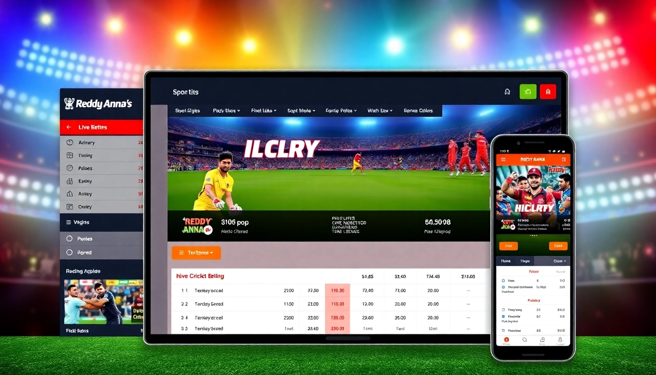Reddy Anna Book online cricket betting interface showing live match bets and colorful sports elements for easy understanding and trust.