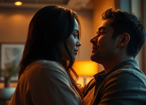 High-quality nsfw ai generated scene with realistic characters in an intimate moment, showcasing emotional depth and detailed visuals.