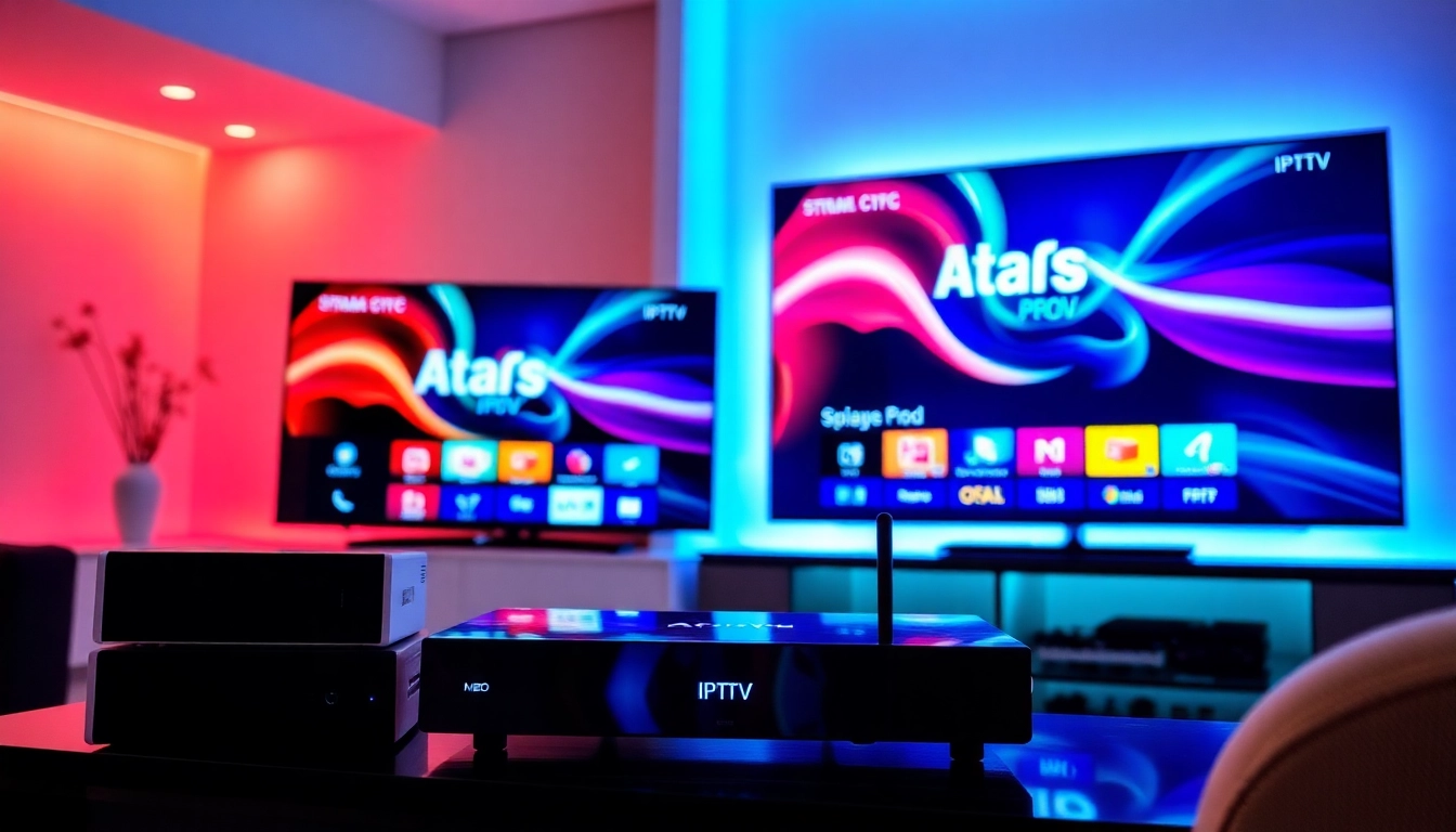 High-quality Atlas Pro IPTV streaming interface displayed on a modern TV for seamless viewing experience