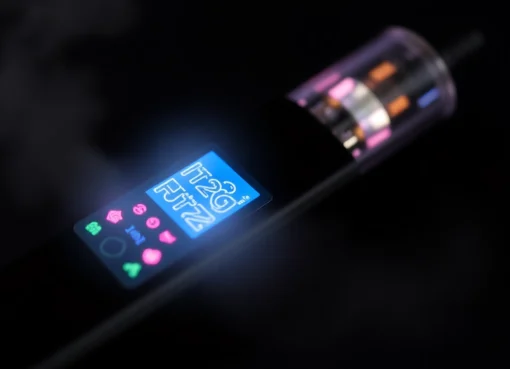 Hitz 2g reviews showcase sleek, modern disposable vape with vibrant display and premium design