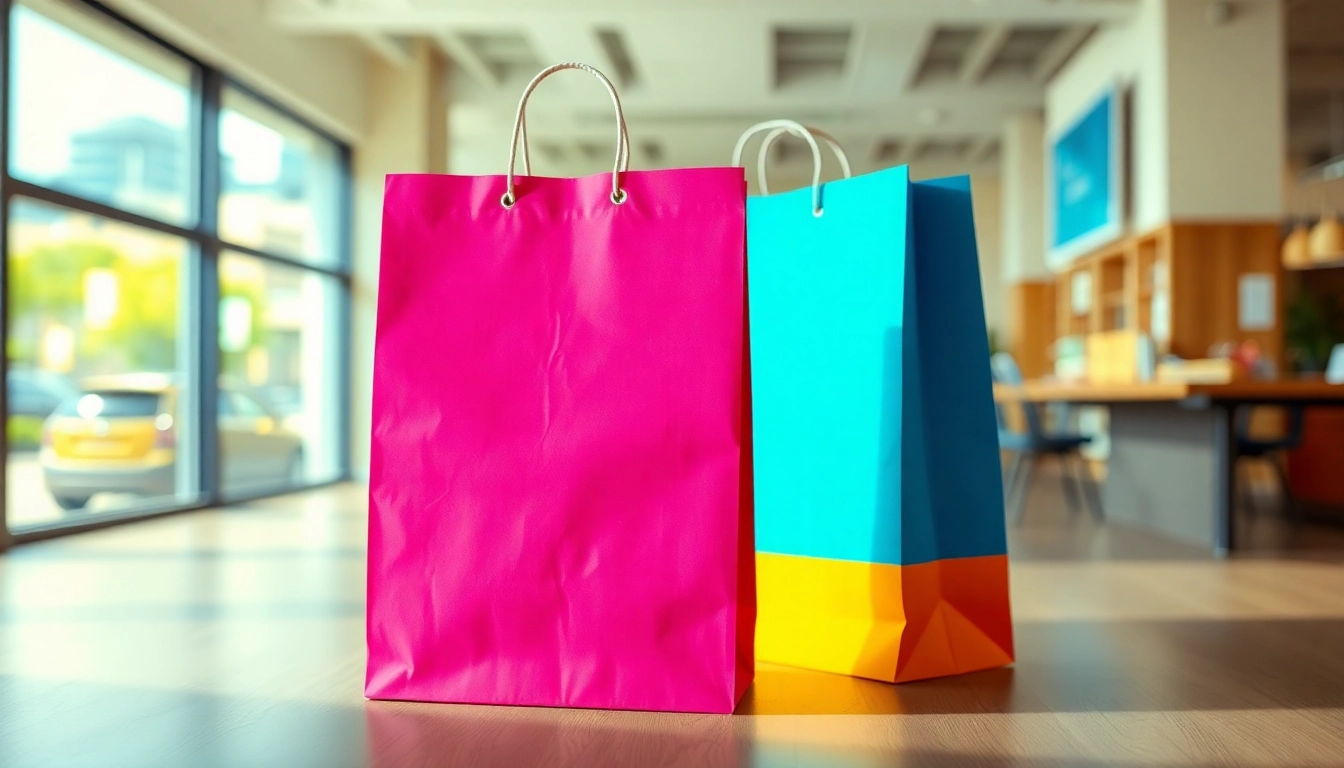 High-quality torba papierowa with personalized print being handled by a professional team for