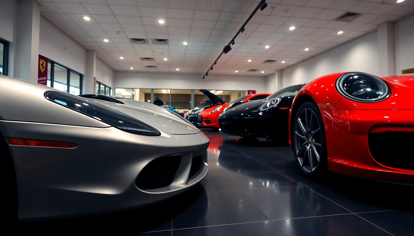 Professional team inspecting used cars for compro auto usate offers at a trusted dealership showroom