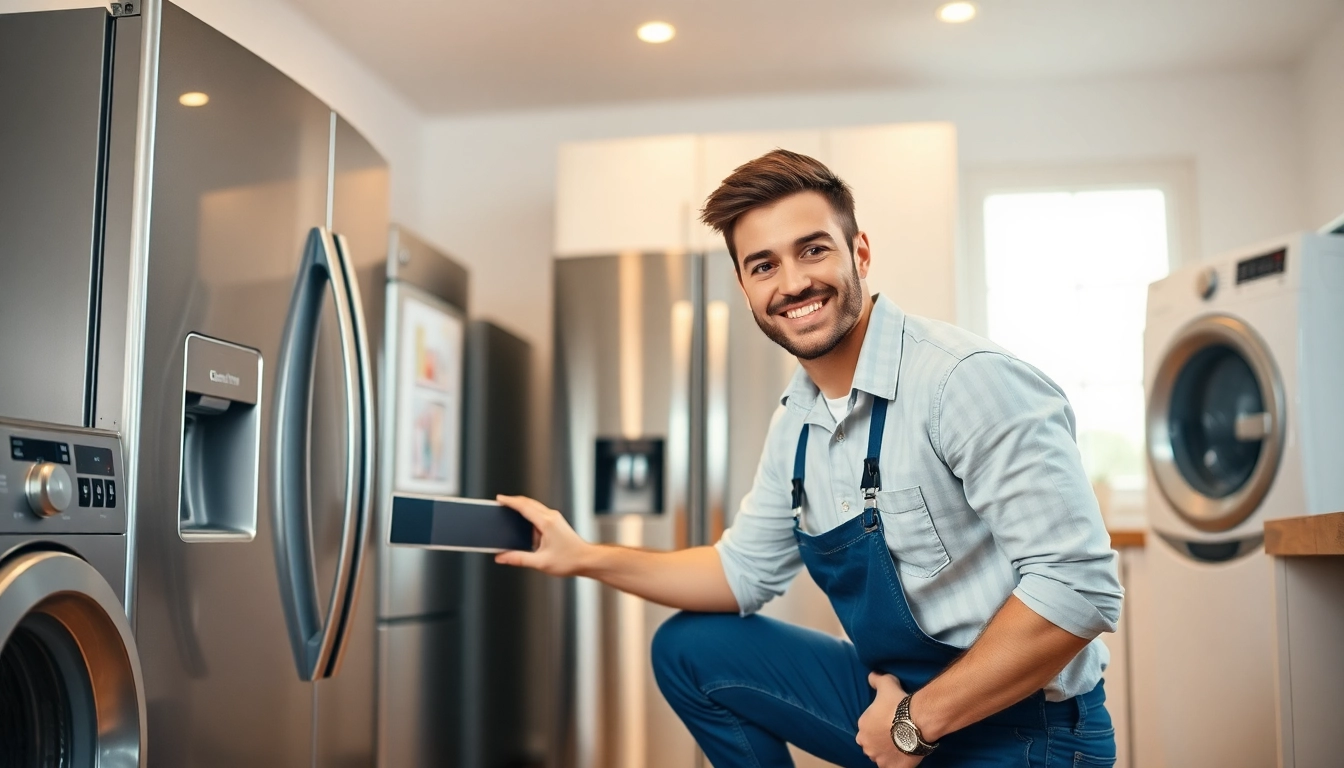 Professional appliance repair Mississauga technician servicing refrigerator and washing machine