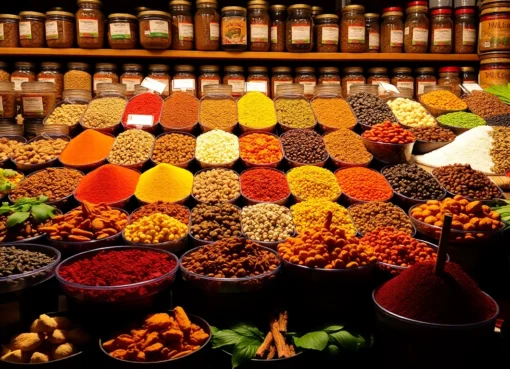 Professional manufacturer and exporter showcasing diverse products including cooking pastes,
