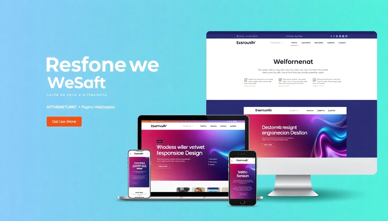 Professional team designing attractive paginas web baratas with responsive layouts and modern