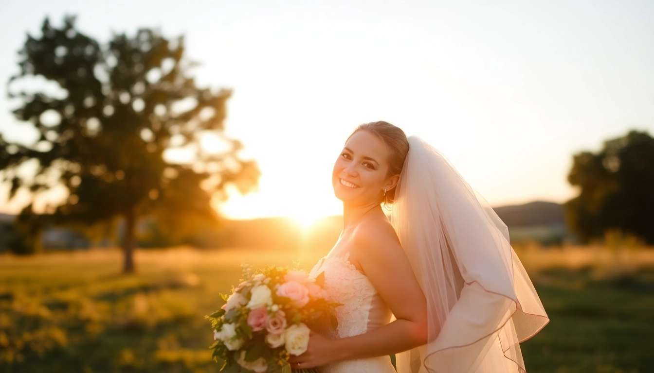 Professional eskuvoi fotozas session capturing joyful couple in outdoor sunset setting with