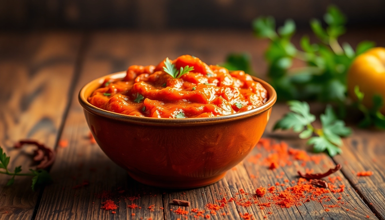 Tikka Paste in a bowl with herbs and spices for authentic flavor preparation, appealing