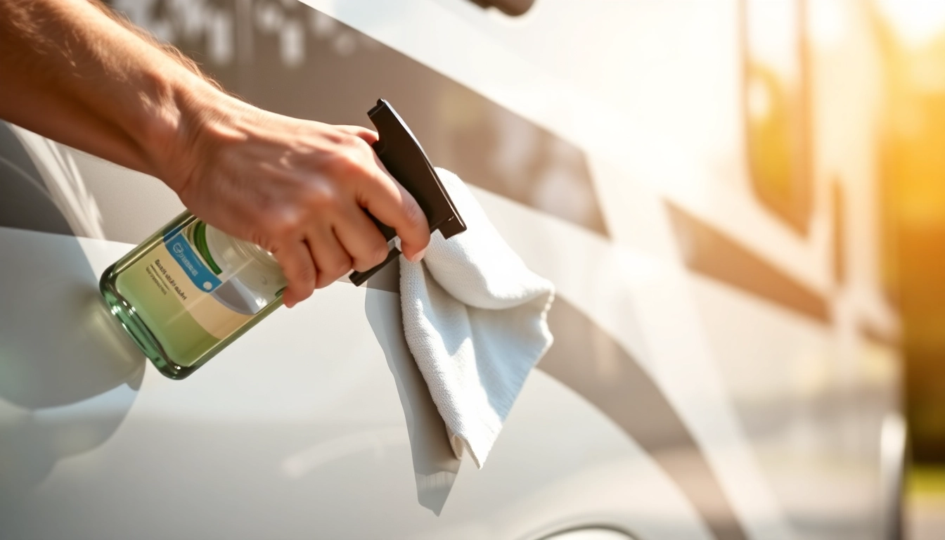 Effortless Wohnmobilreiniger application restoring shine to a Wohnmobil exterior for spotless